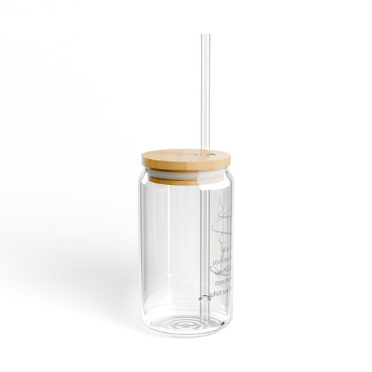 Faith - Hebrews 11:1 Bible Verse | 16oz Sipper Glass Tumbler with Lid and Straw