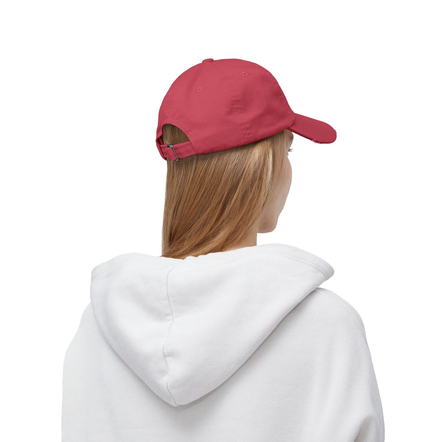 Distressed Heart Cap — Vintage Baseball Hat with Sketched Heart
