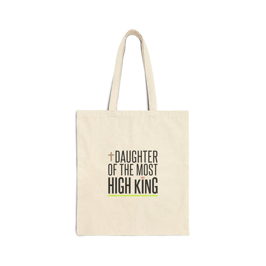 Daughter of the Most High King Tote | Faith-Inspired Canvas Bag, Christian Life