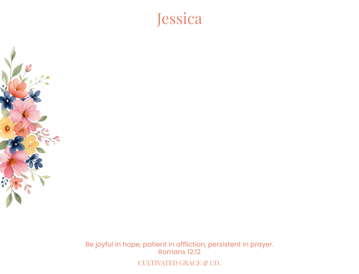 Personalized Flat Notecards with Envelopes — Pack of 16
