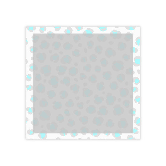 Aqua Leopard Print Post-it Note Pads – Cute Animal Print Sticky Notes