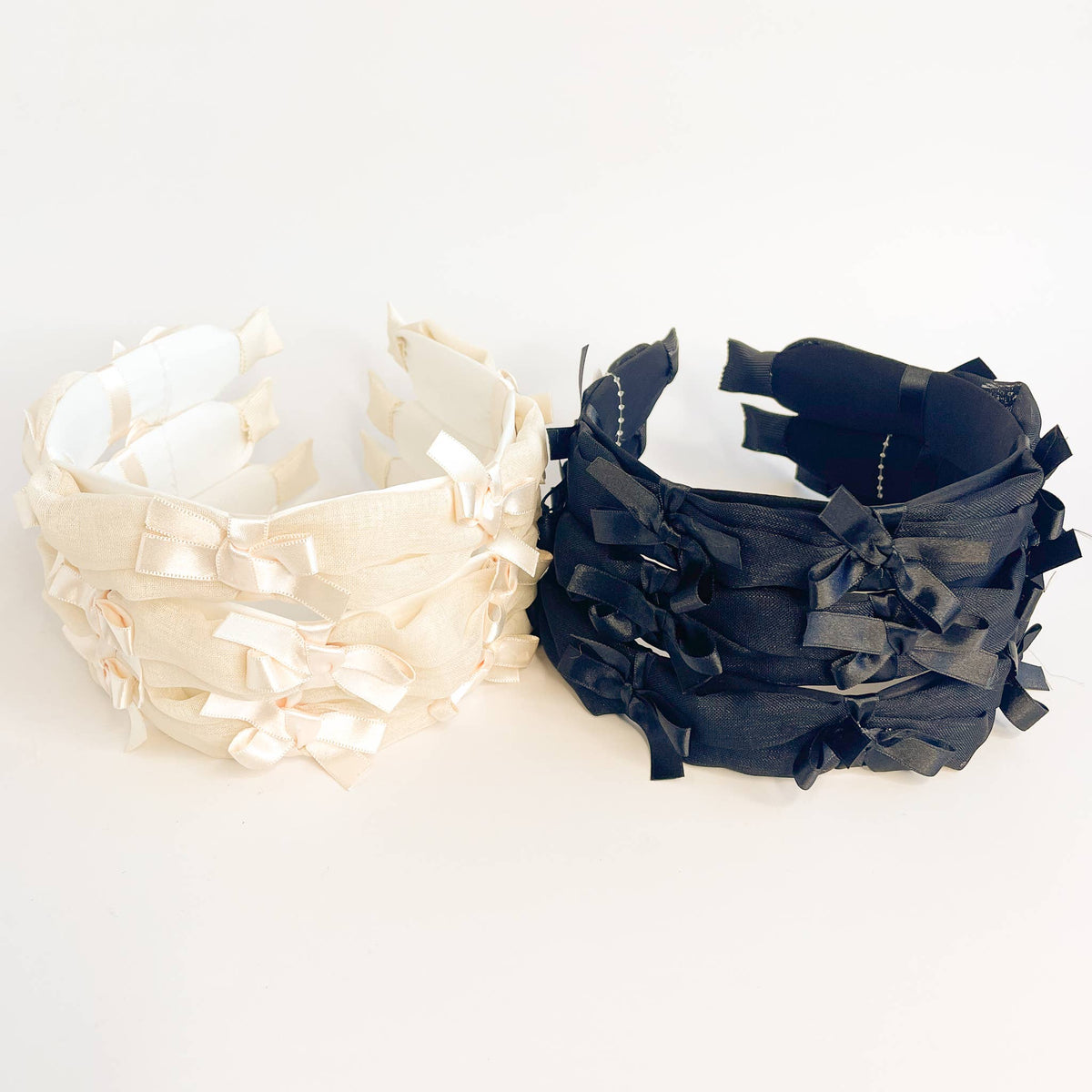 Satin Mini Bow Linen Headband