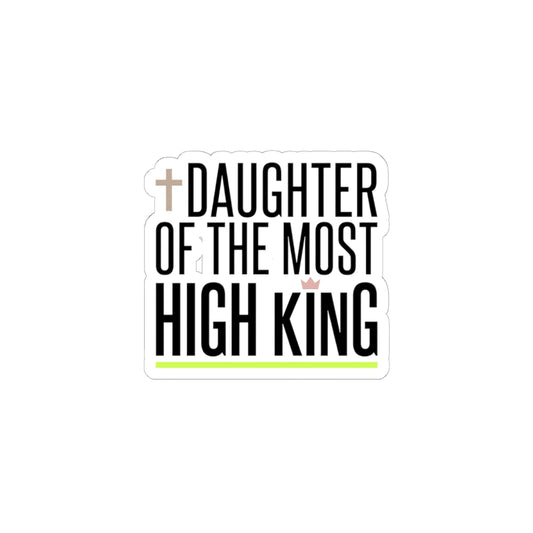 Daughter of the Most High King Sticker | Minimal Faith Sticker, Christian Life