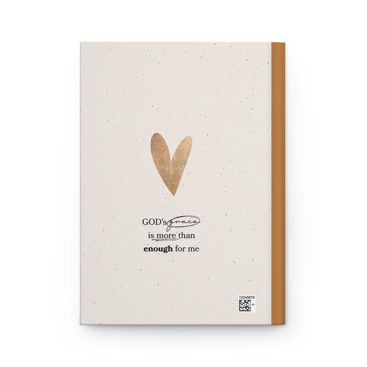 God's Grace Is More Than Enough Hardcover Journal | Gold Heart Kraft