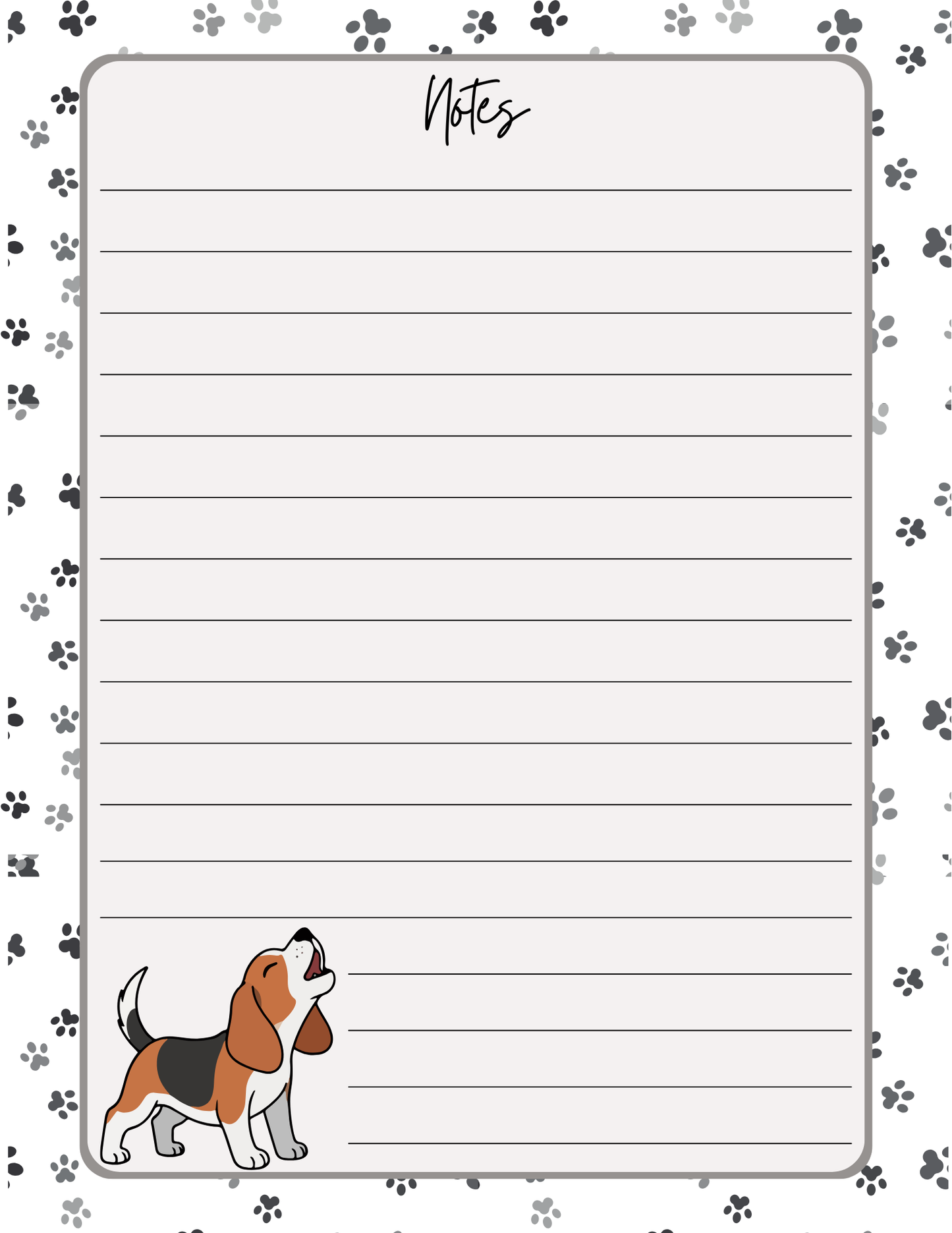 Dog Lovers Notepad