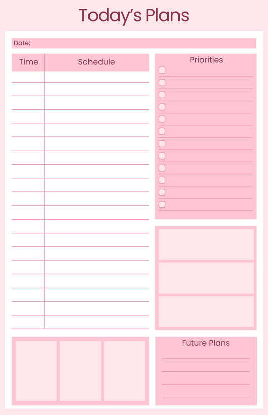 Schedule Notepad – Daily Planner Pad