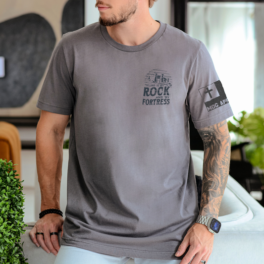My Rock and My Fortress Graphic Tee — Psalm 18:2