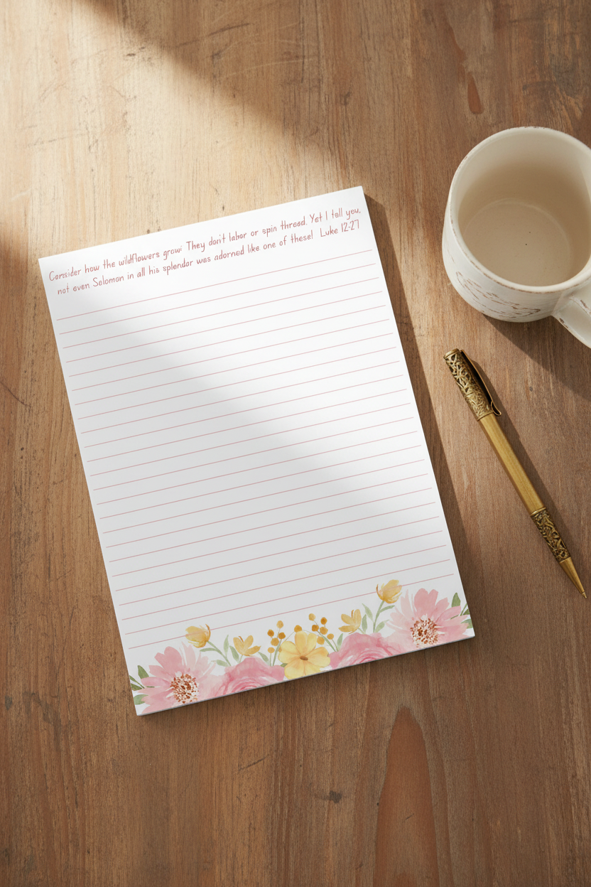 Consider the Wildflowers Notepad Lifestyle