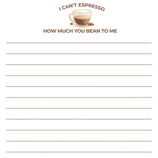 I Can't Espresso Lined Notepad