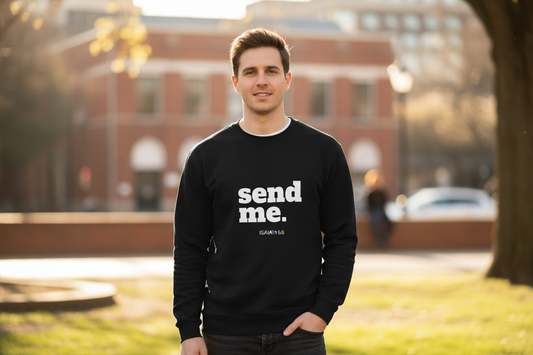 use my product item send me crew neck sweatshirt in black with white lettering