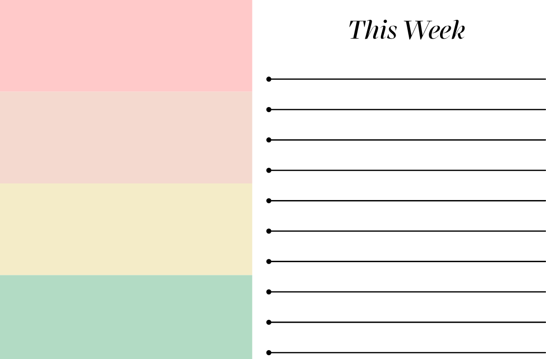 Weekly Desk Planner Pad – Colorful Week-at-a-Glance Notepad