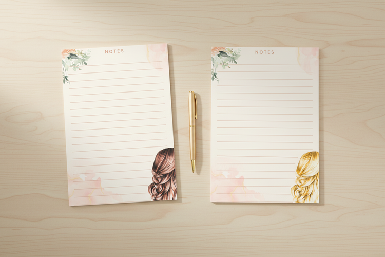 Both Notepads on Desk