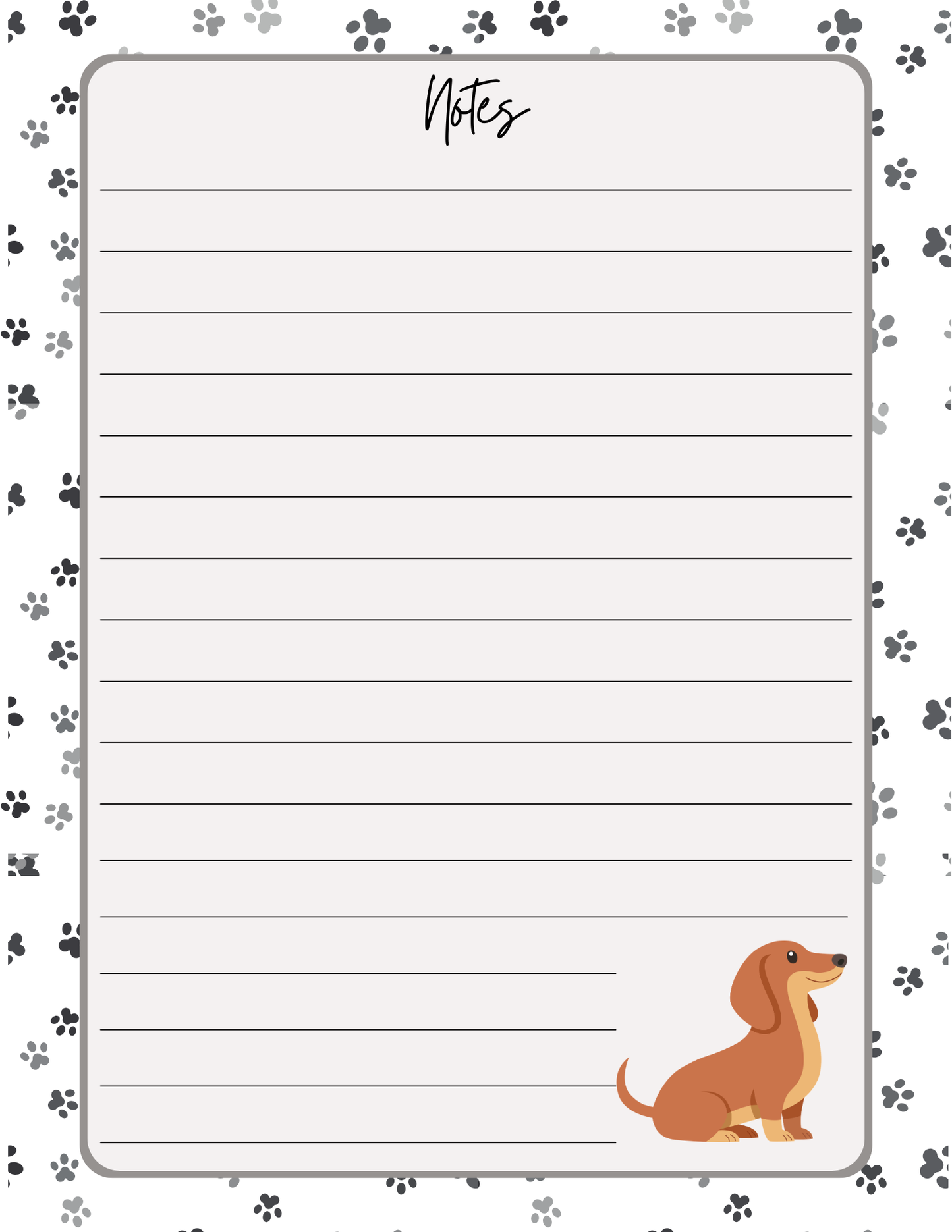 Dog Lovers Notepad