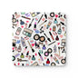 Makeup Lover Corkwood Coaster Set — Beauty Illustration Drink Coasters
