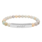 "Grateful" Natural Stone Bead Bracelet — Stretch Bar Bracelet