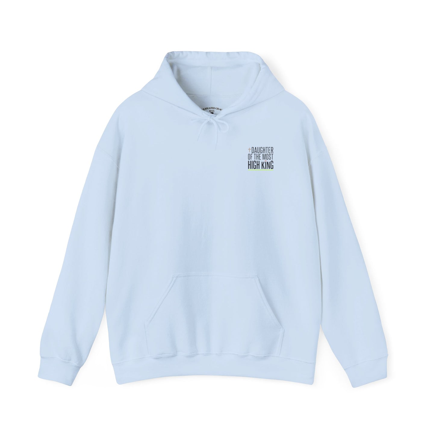 Daughter of the Most High King Hoodie | Faith-Forward Minimalist Christian Apparel