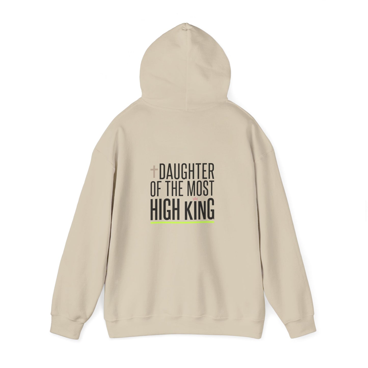 Daughter of the Most High King Hoodie | Faith-Forward Minimalist Christian Apparel