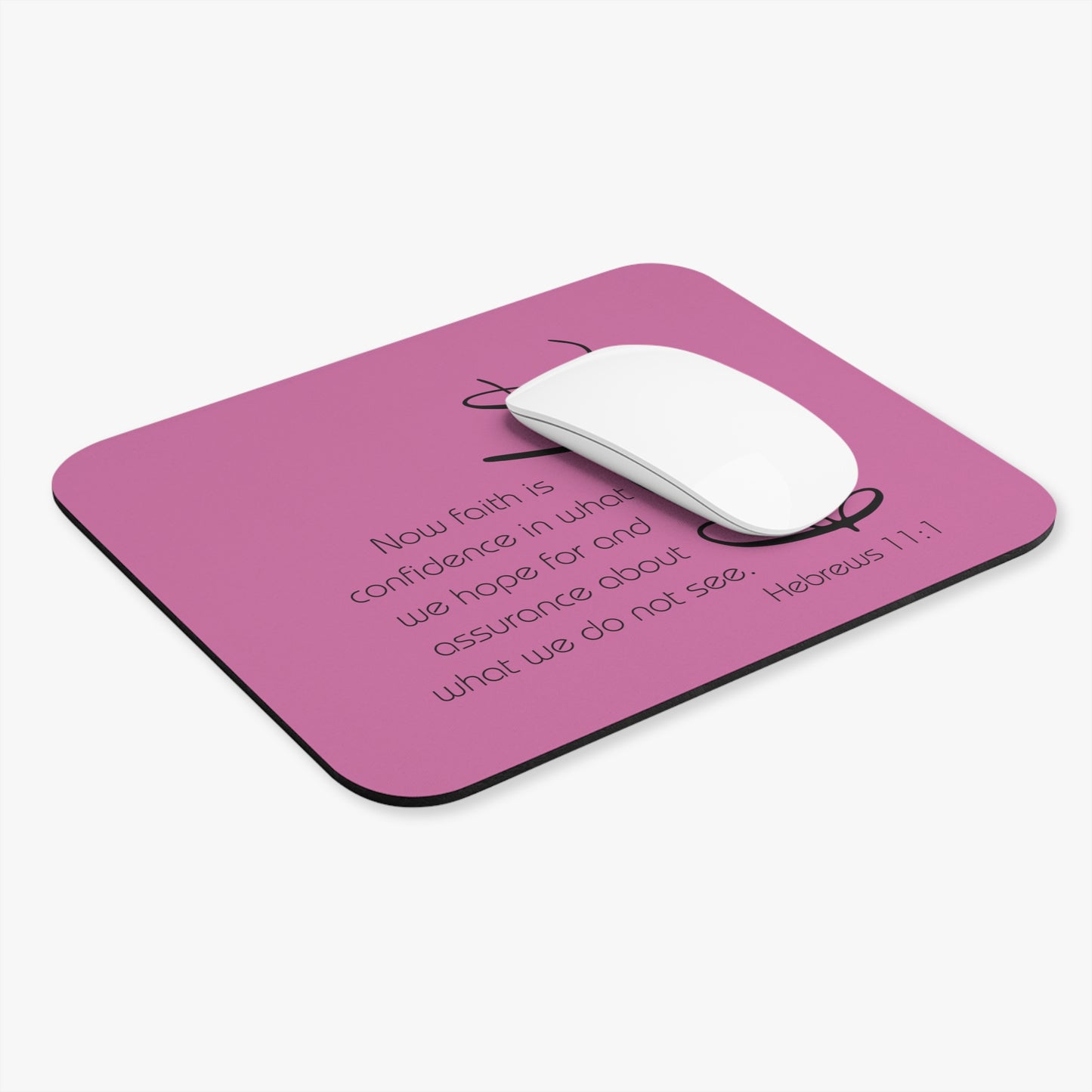 Hebrews 11:1 Faith Scripture Mouse Pad | Christian Desk Mat