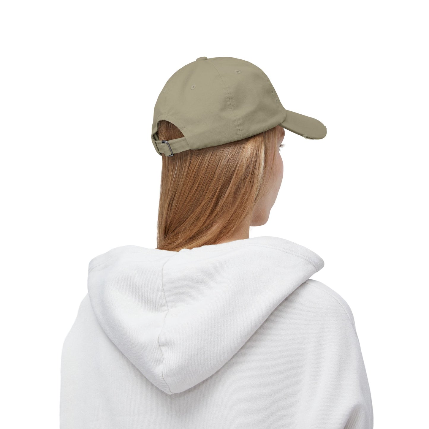 Distressed Heart Cap — Vintage Baseball Hat with Sketched Heart