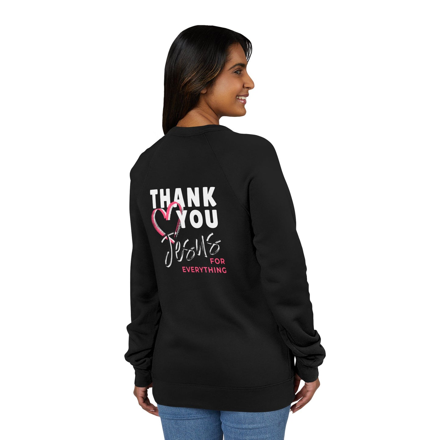 Heart Thank You Jesus Sweatshirt - Cozy Soft Bella-Canvas Faith Christian Crewneck
