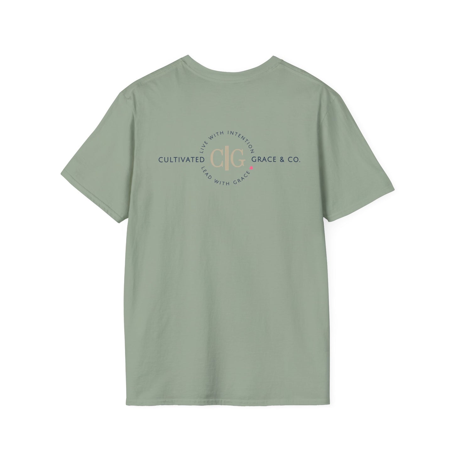 Cultivated Grace & Co. Badge Logo T-Shirt — Unisex Softstyle Tee