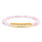 "Grateful" Natural Stone Bead Bracelet — Stretch Bar Bracelet
