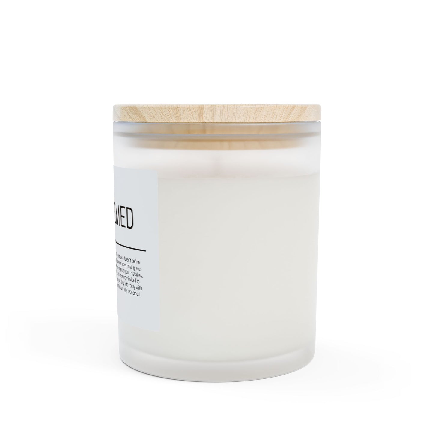 Redeemed Candle Frosted Glass Jar | 11oz Soy Candle