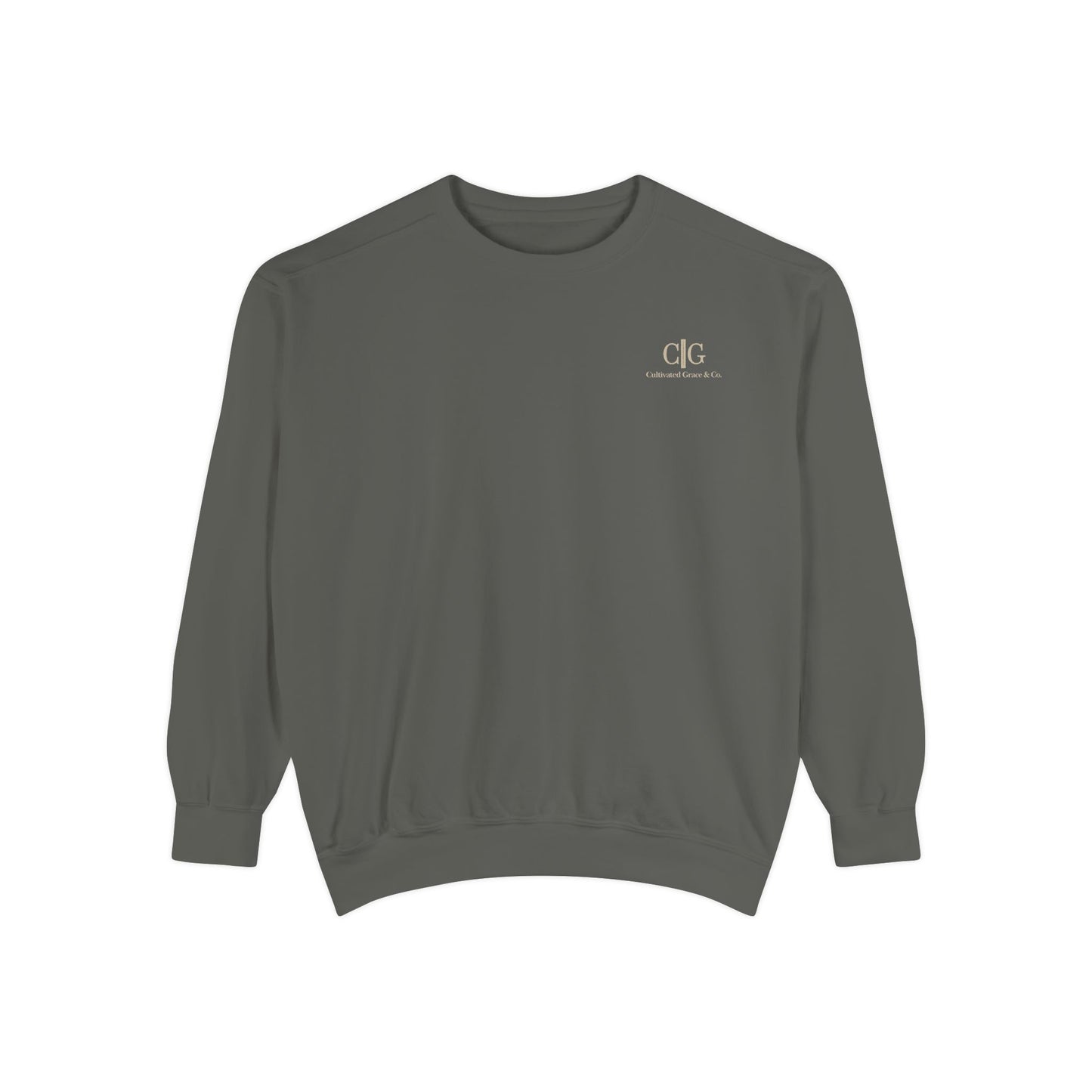 Cultivated Grace Co. Logo Sweatshirt — Comfort Colors Garment-Dyed Crewneck