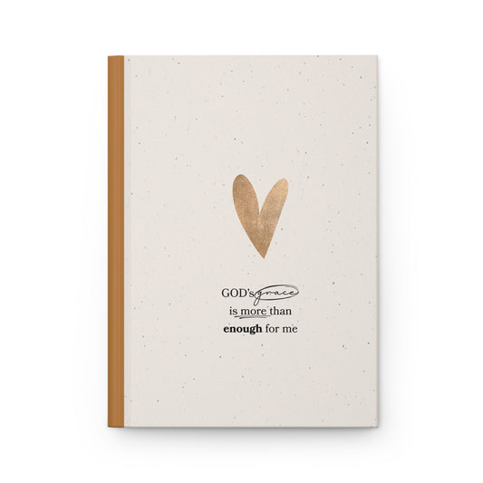 God's Grace Is More Than Enough Hardcover Journal | Gold Heart Kraft
