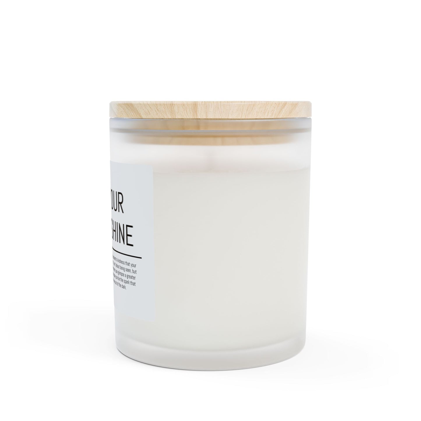 Let Your Light Shine Candle Frosted Glass Jar | 11oz Soy Candle