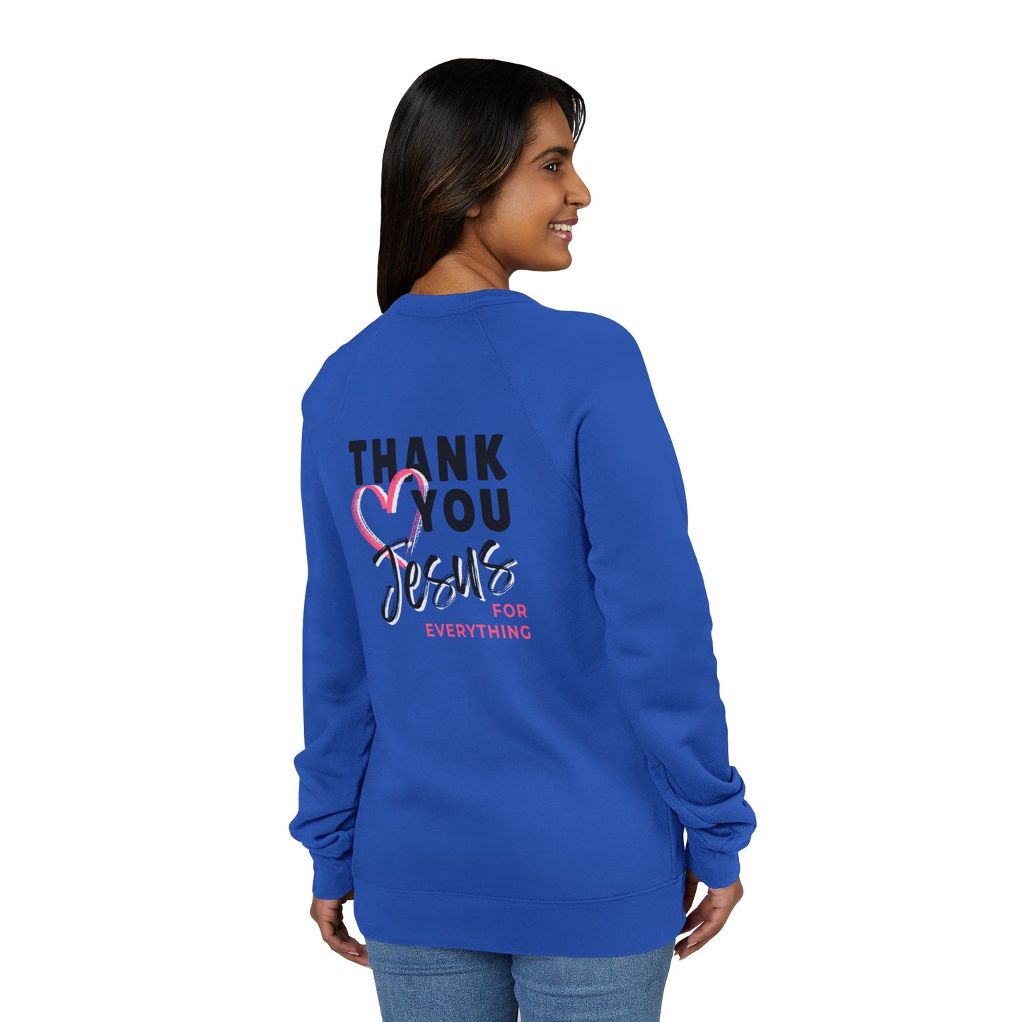 Heart Thank You Jesus Sweatshirt - Cozy Soft Bella-Canvas Faith Christian Crewneck