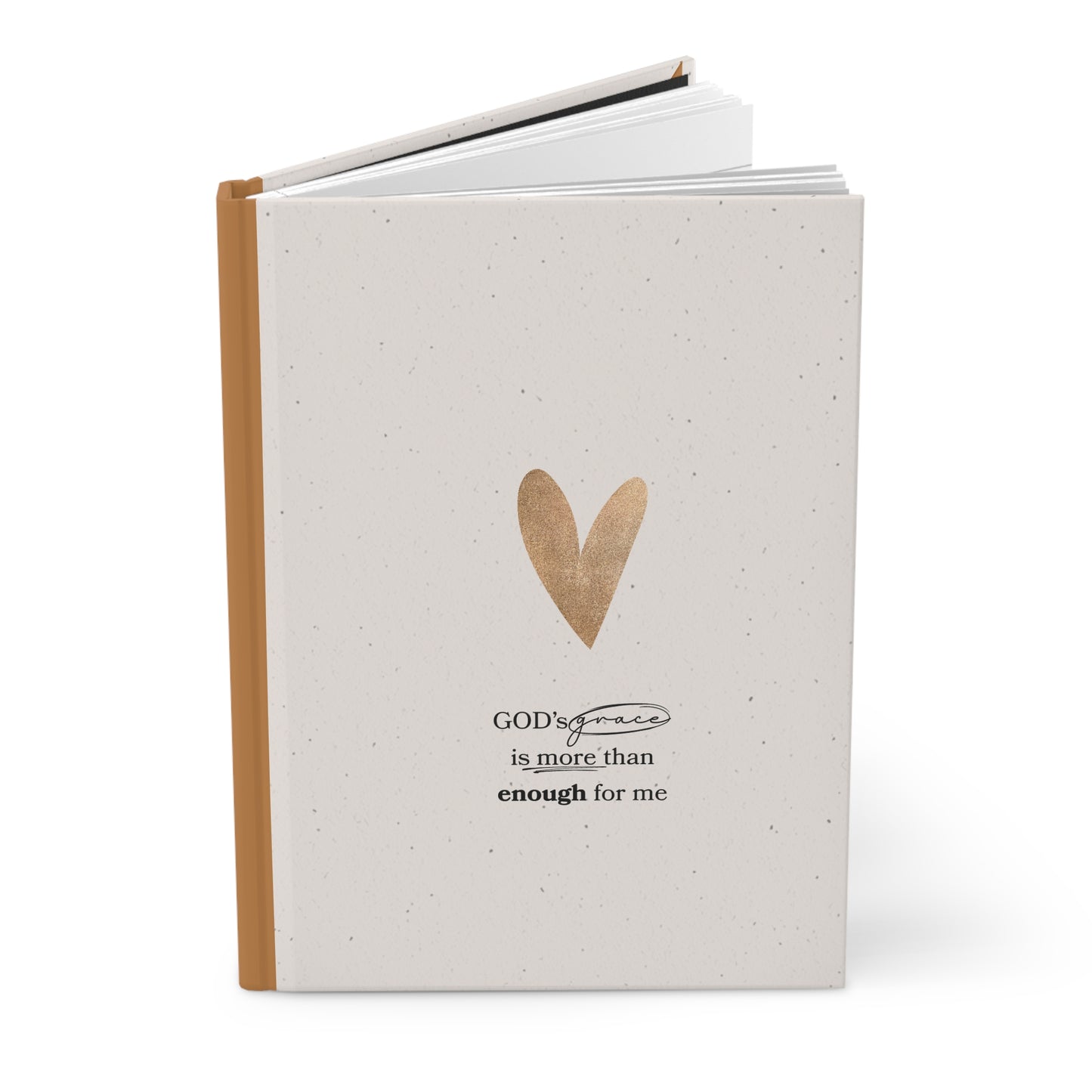 God's Grace Is More Than Enough Hardcover Journal | Gold Heart Kraft