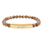 "Grateful" Natural Stone Bead Bracelet — Stretch Bar Bracelet