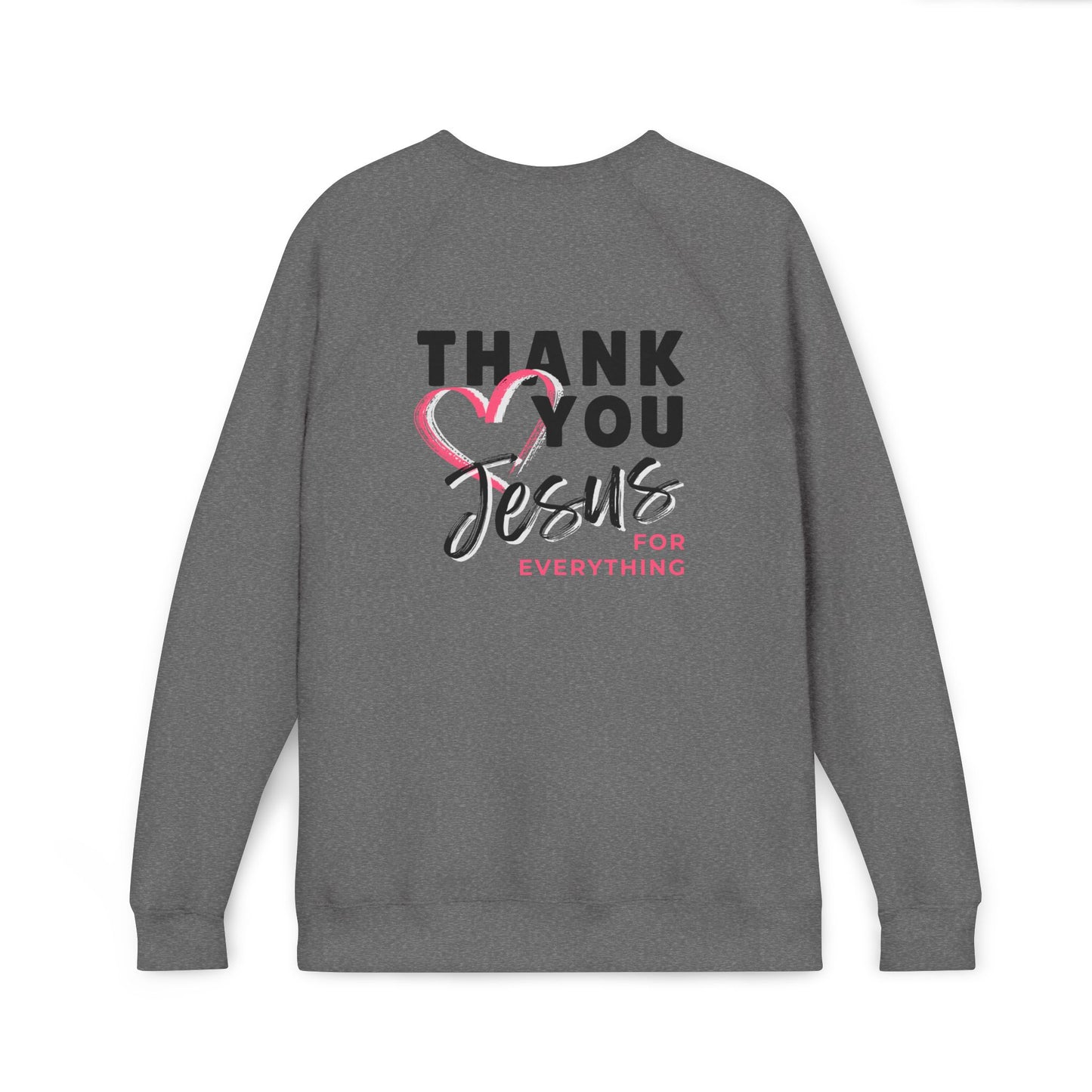 Heart Thank You Jesus Sweatshirt - Cozy Soft Bella-Canvas Faith Christian Crewneck