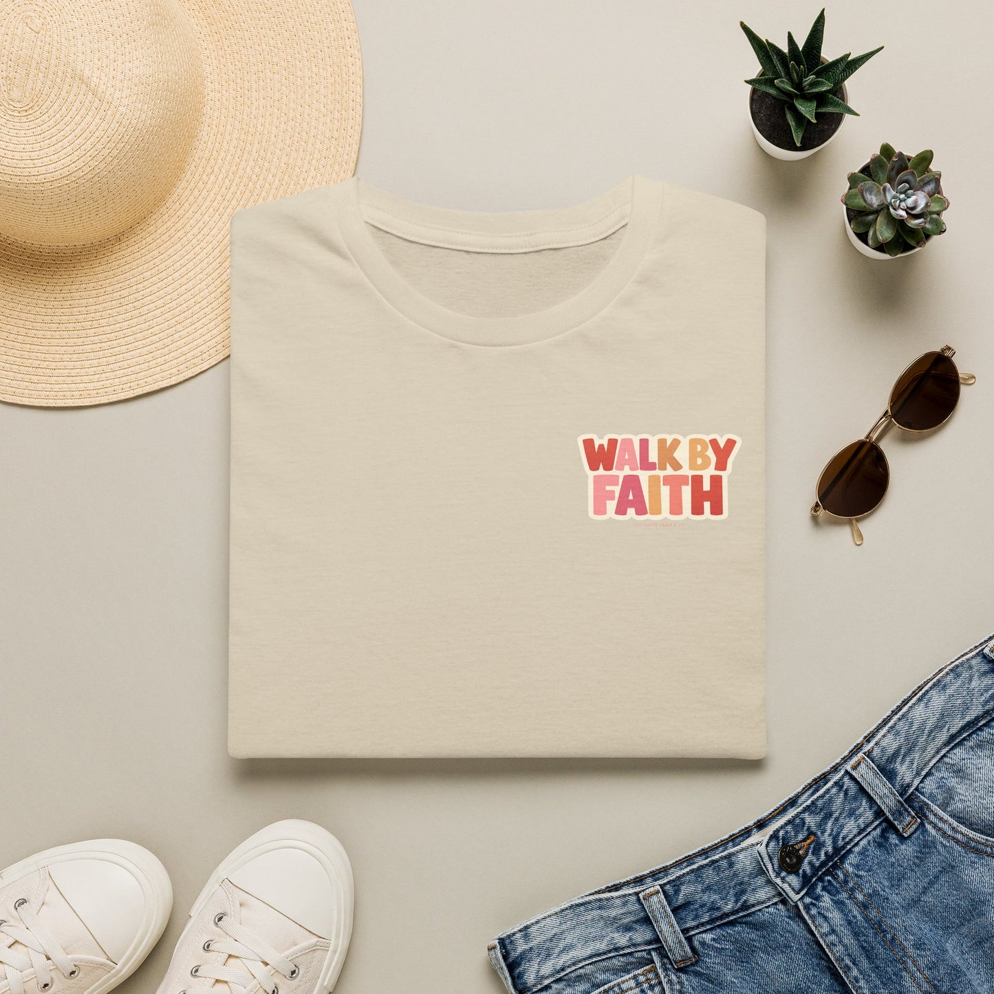 Walk By Faith T-Shirt — Inspirational Christian Faith Tee