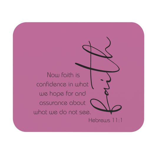 Hebrews 11:1 Faith Scripture Mouse Pad | Christian Desk Mat
