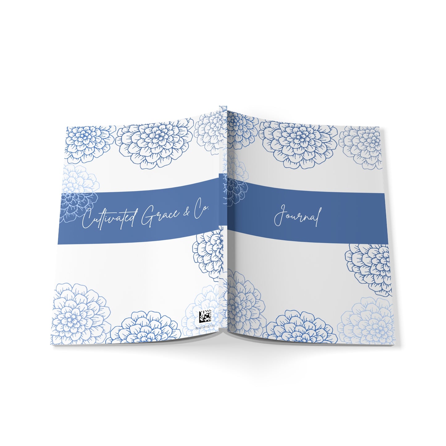 Blue Floral Journal Notebook — A5 Softcover