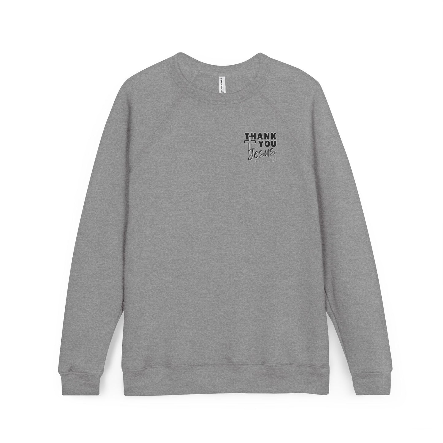 Cross Thank You Jesus Sweatshirt - Soft Bella-Canvas Faith Christian Crewneck