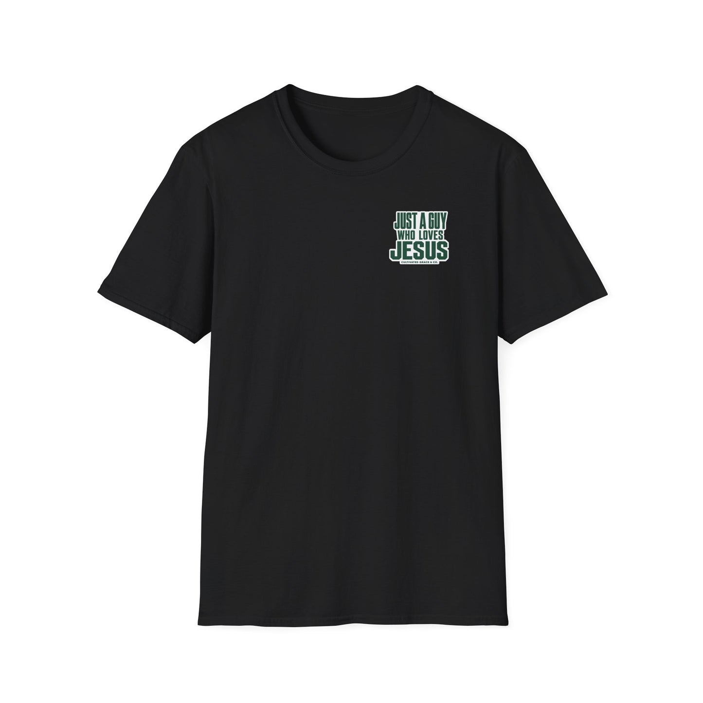 Just a Guy Who Loves Jesus T‑Shirt — Christian Faith Tee