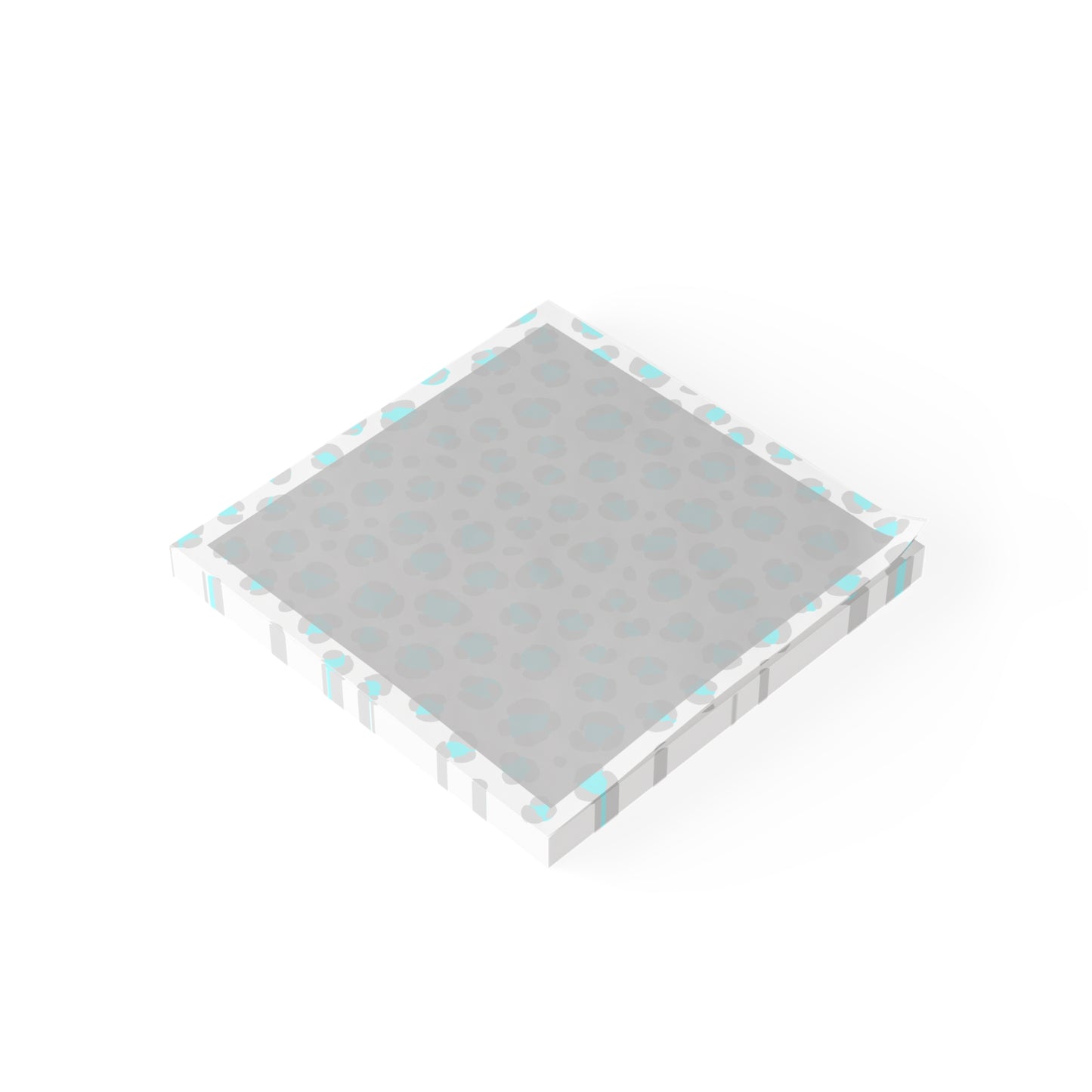 Aqua Leopard Print Post-it Note Pads – Cute Animal Print Sticky Notes