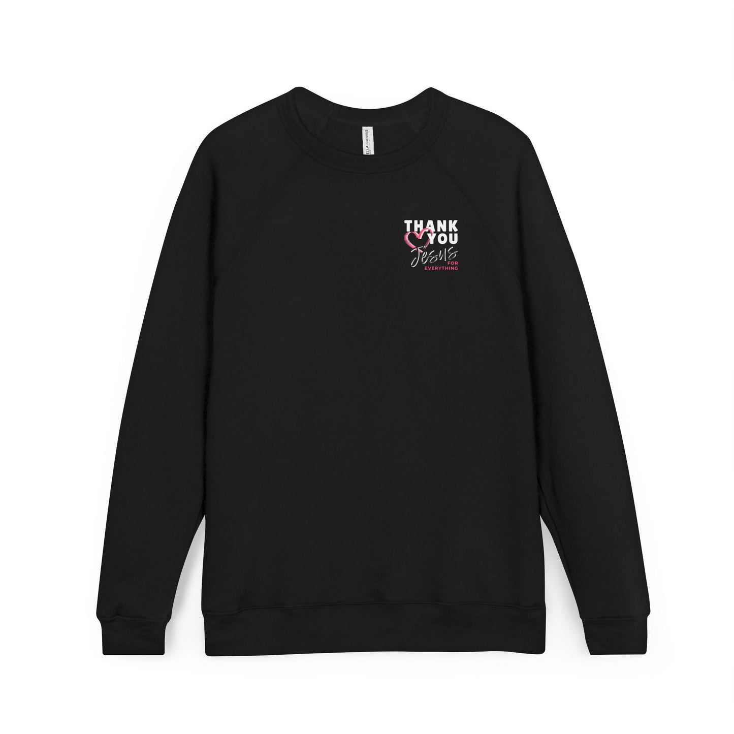 Heart Thank You Jesus Sweatshirt - Cozy Soft Bella-Canvas Faith Christian Crewneck