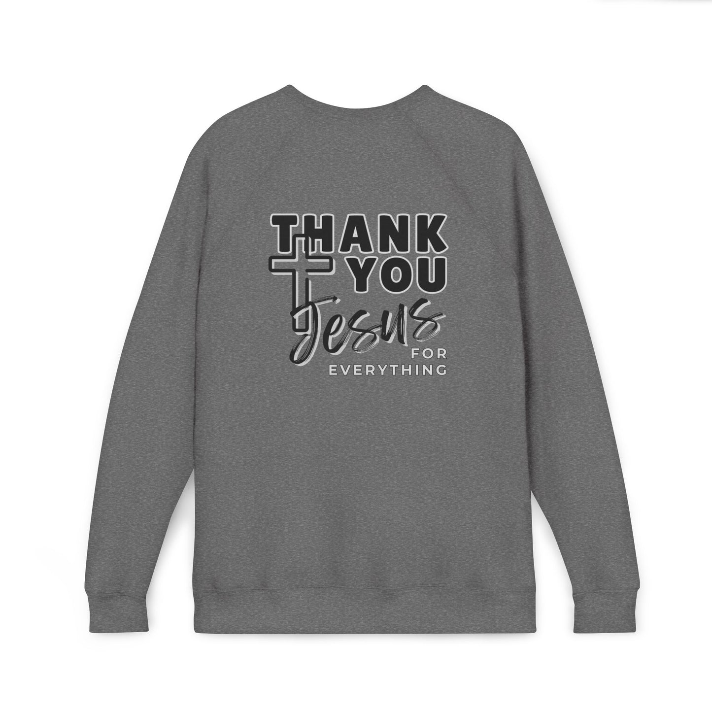 Cross Thank You Jesus Sweatshirt - Soft Bella-Canvas Faith Christian Crewneck