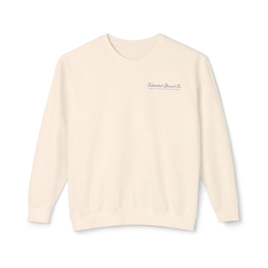 Cultivated Grace & Co Script Logo Comfort Colors Crewneck Sweatshirt