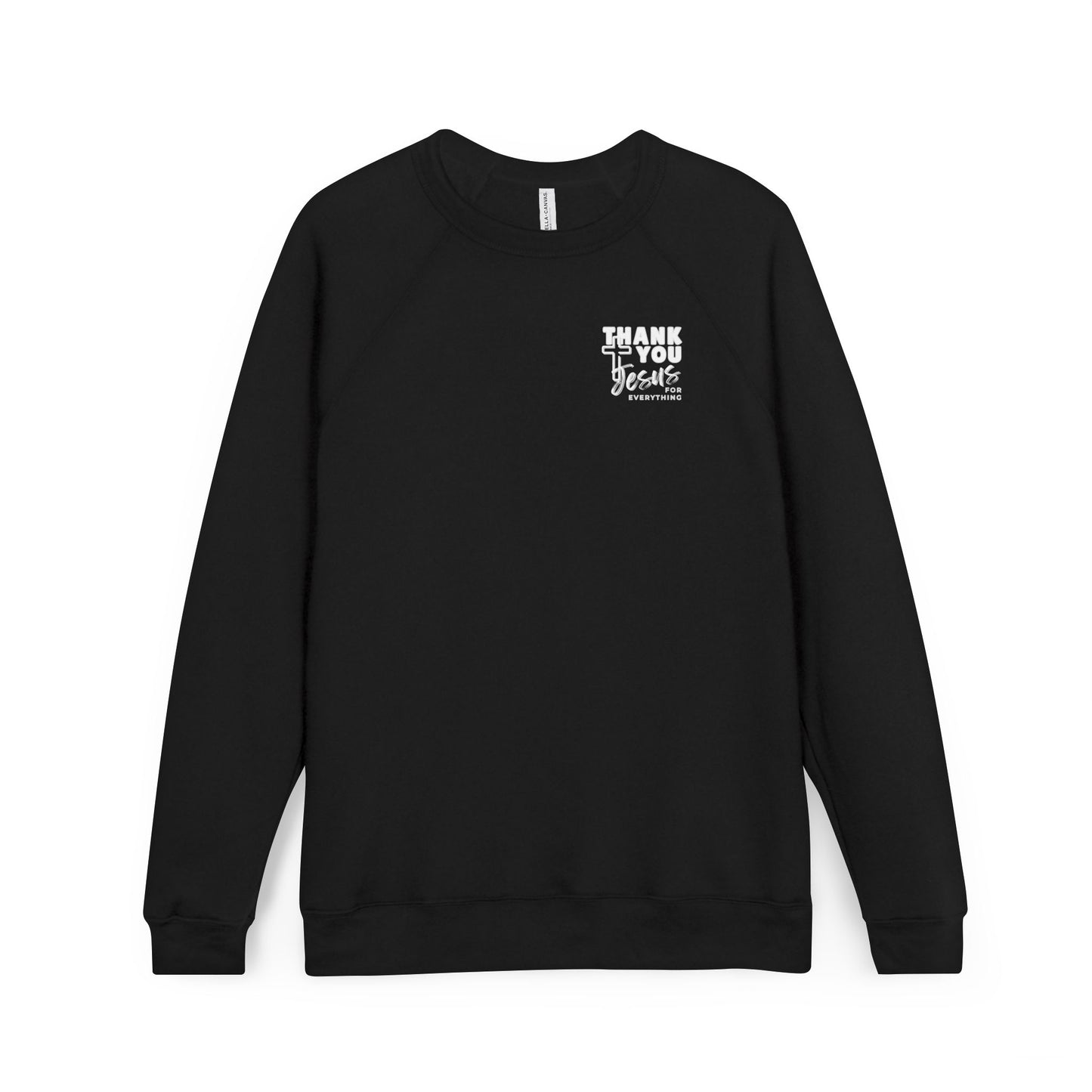 Cross Thank You Jesus Sweatshirt - Soft Bella-Canvas Faith Christian Crewneck