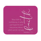 Bright Pink Hebrews 11:1 Faith Scripture Mouse Pad | Christian Desk Mat