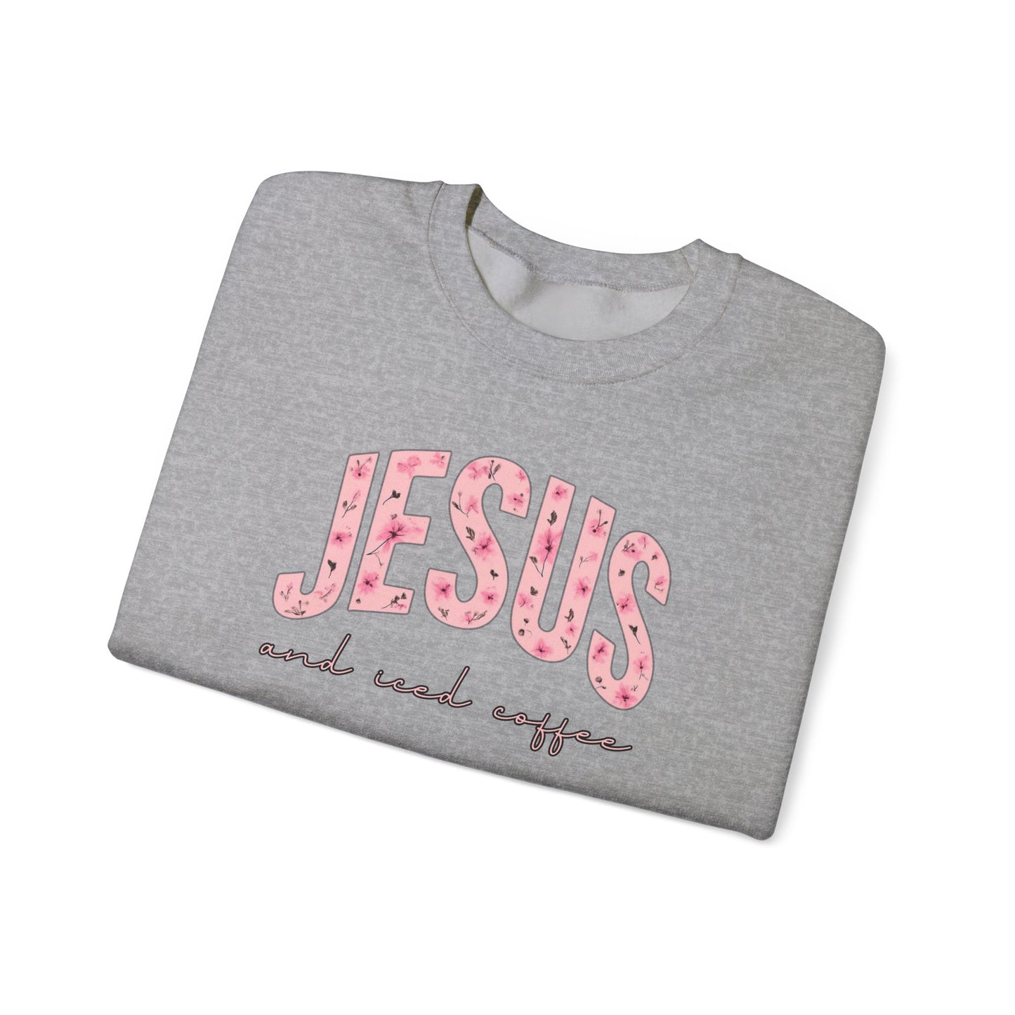 Jesus and Iced Coffee Crewneck Sweatshirt