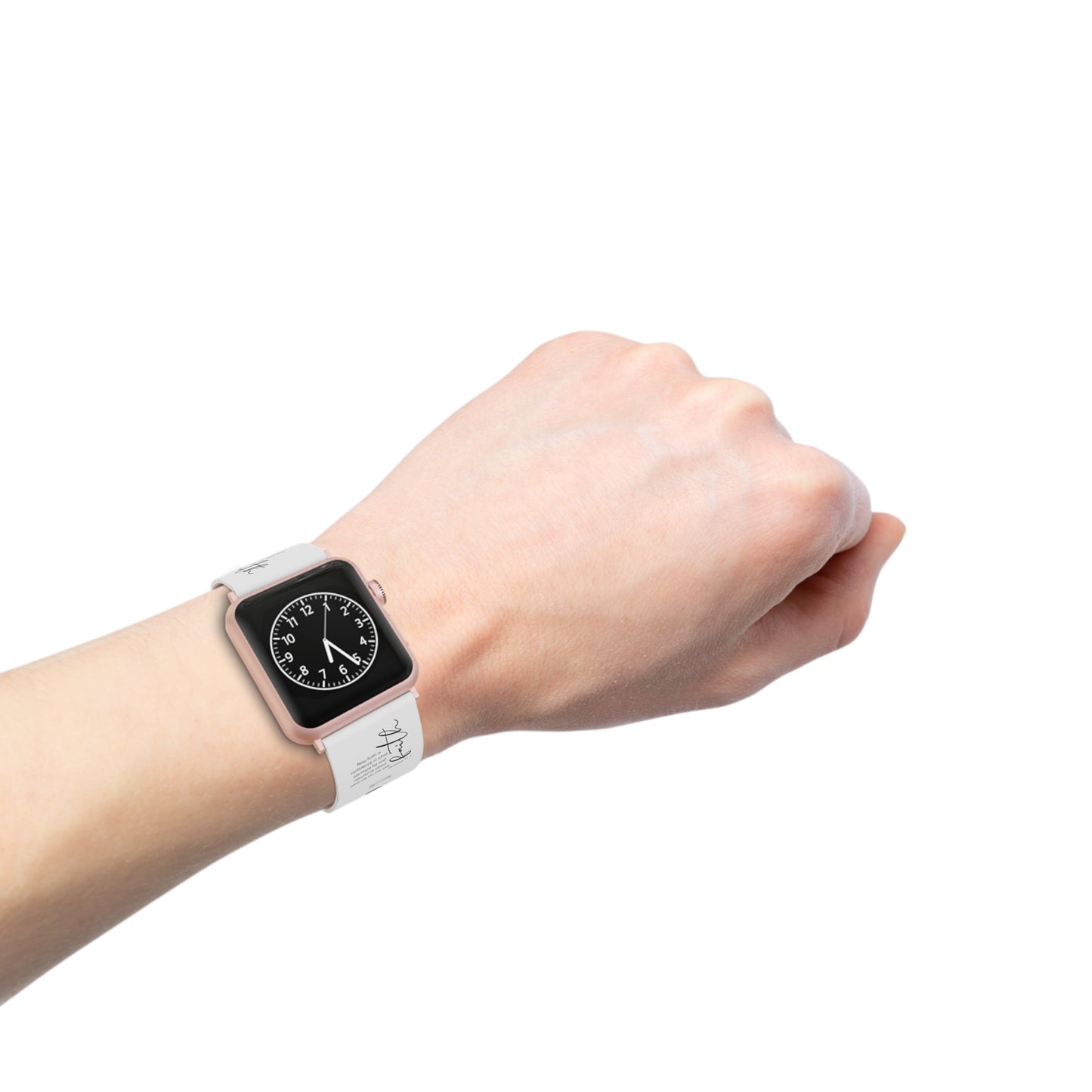 Hebrews 11:1 Faith Scripture  Apple Watch Band for Apple Watch | White Silicone