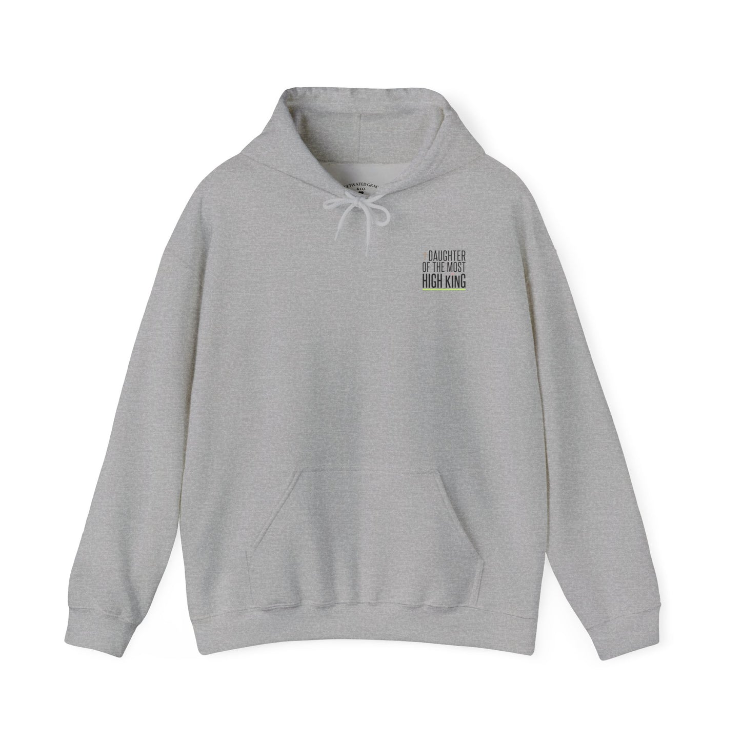 Daughter of the Most High King Hoodie | Faith-Forward Minimalist Christian Apparel