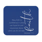 Navy Blue Hebrews 11:1 Faith Scripture Mouse Pad | Christian Desk Mat