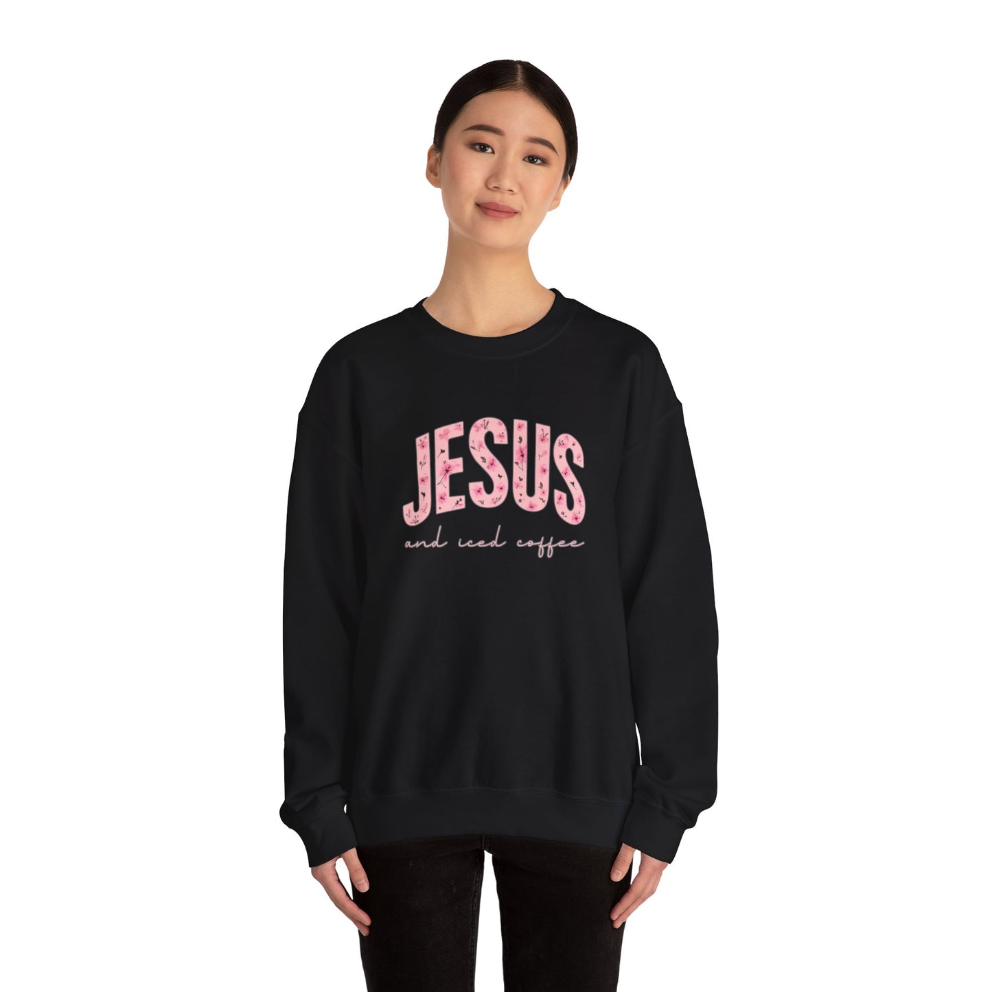 Jesus and Iced Coffee Crewneck Sweatshirt